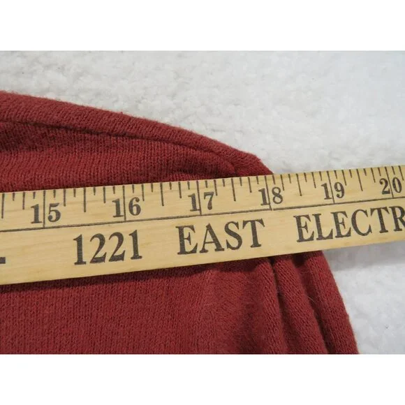 Harley-Davidson Sweater Womens‎ Medium Red V Neck Ramie Cotton Blend Pullover - Picture 6 of 8